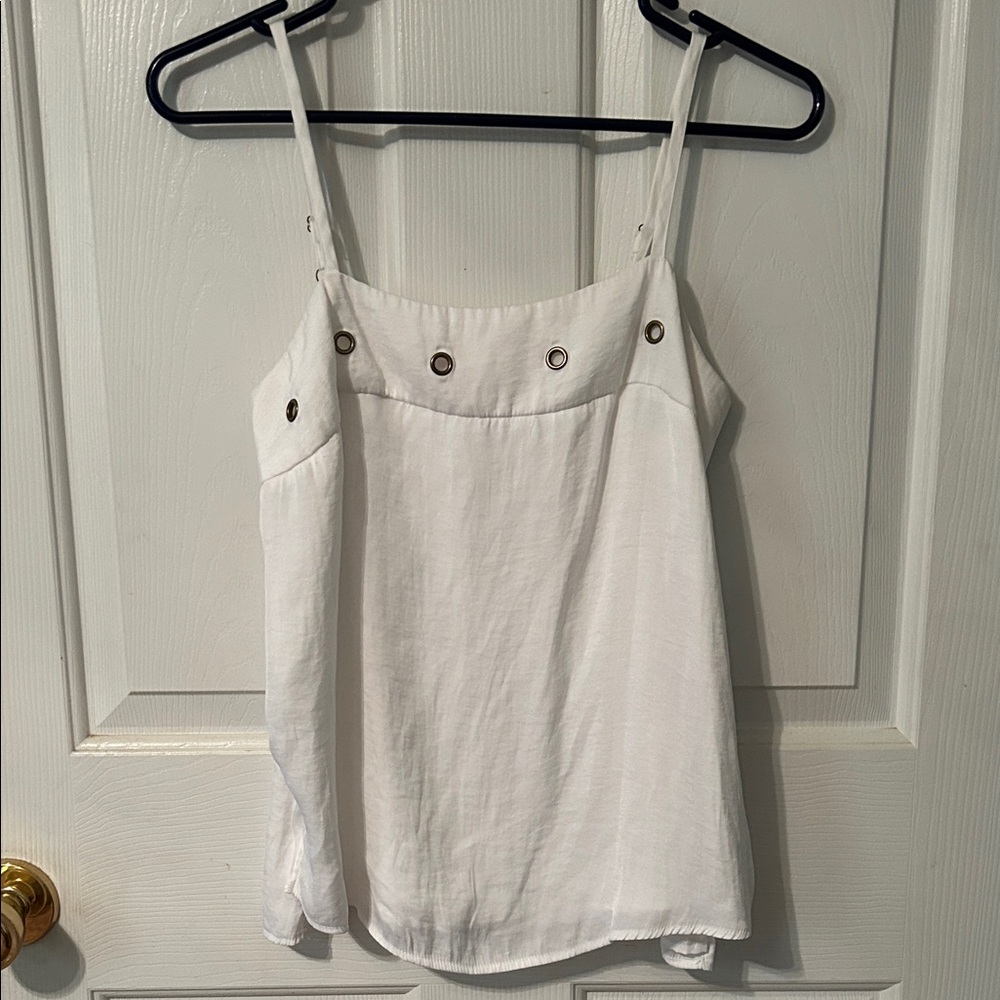 Jennifer Lopez White Camisole with Button Details